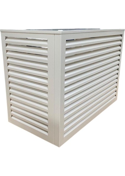 Alüminyum Klima Motoru Gizleme Kafesi 86X44X65 cm (H) Ral 9003 Beyaz Panjur Xs Modeli 9000-12000 Btu