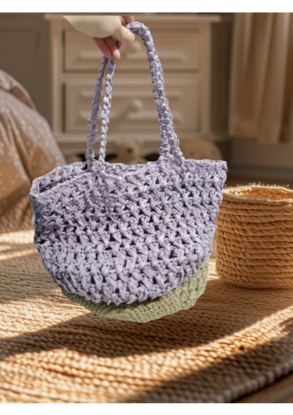 Müjde Home Plaj Çantası Eflatun