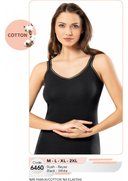 Iç Giyim Pamuk Kumaş Ince Lastik Kenar Askılı Şık Atlet