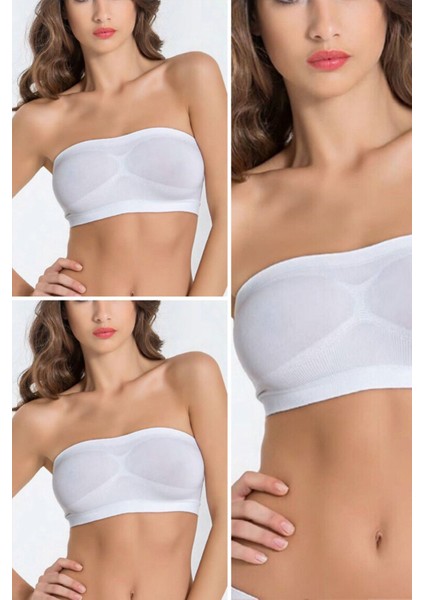 Iç Giyim (3 Adet) Nbb Straplez Pedsiz Dikişsiz Büstiyer Atlet