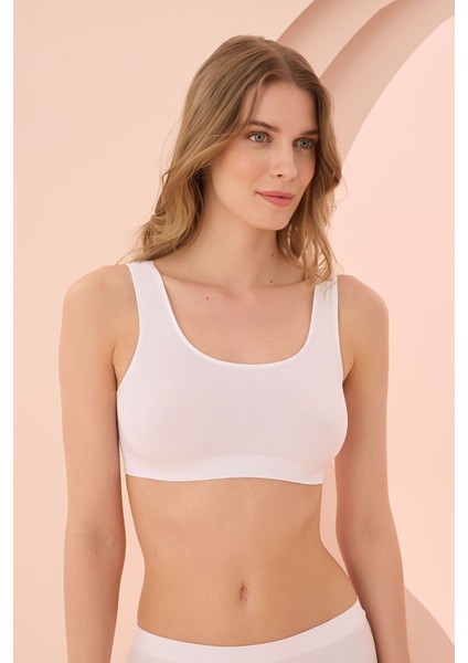 Iç Giyim (3 Adet) Nbb Kalın Askılı Seamless Pedsiz Dikişsiz Büstiyer Atlet