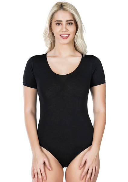 Iç Giyim Derya Kurşun Pamuk Kumaş Yarım Kol Oval Yaka Çıt Çıtlı Body Atlet