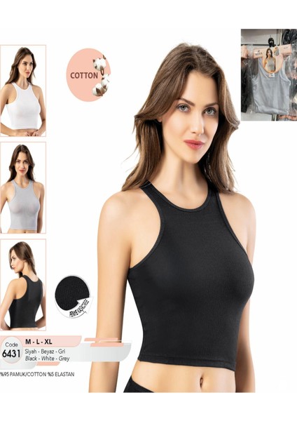 Iç Giyim Kota Pamuk&likra Kumaş Halter Kesim Kaşkorse Atlet