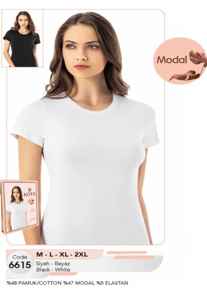 Iç Giyim Kota Modal Kumaş Oval Yaka Kısa Kol Atlet