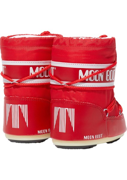 80D1400430-D001 Moon Boot Mini Nylon Unisex Çocuk Kırmızı Kar Botu fiyatları