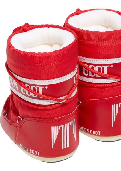 80D1400430-D001 Moon Boot Mini Nylon Unisex Çocuk Kırmızı Kar Botu modelleri