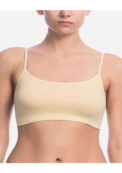 Iç Giyim (3 Adet) Nbb Ince Askılı Pedsiz Dikişsiz Yarım Büstiyer Atlet