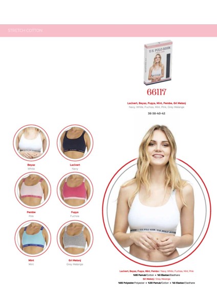 Iç Giyim .us.polo.assn. Çapraz Askı Yarım Atlet Büstiyer Tekli Paket