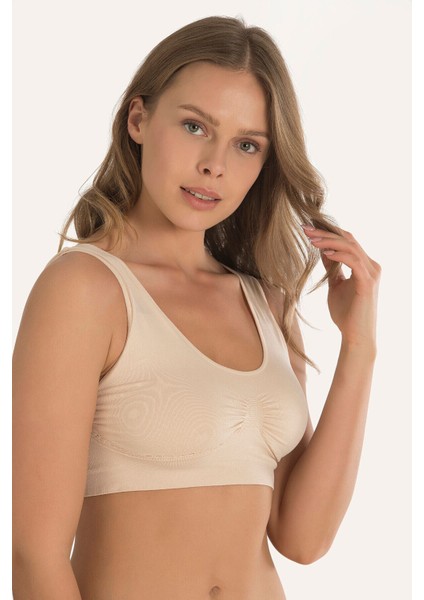 Iç Giyim (3 Adet) Nbb Kalın Askılı Spor Kesim Pedsiz Dikişsiz Yarım Büstiyer Atlet fiyatları