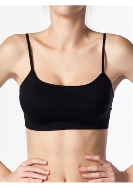 Iç Giyim (3 Adet) Nbb Ince Askılı Pedsiz Dikişsiz Yarım Büstiyer Atlet