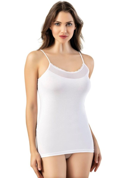 Iç Giyim Kota Modelli Önü Tül Atlet (3 Adet)