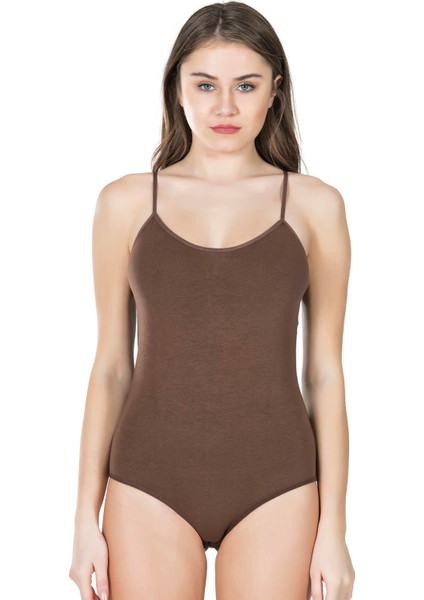 Iç Giyim Derya Kurşun Pamuk Kumaş Ince Askılı Çıt Çıtlı Body Atlet