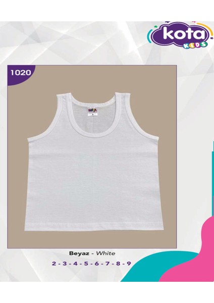 Iç Giyim (6 Adet) Kota Erkek Çocuk Penye Çocuk Atlet %100 Pamuk