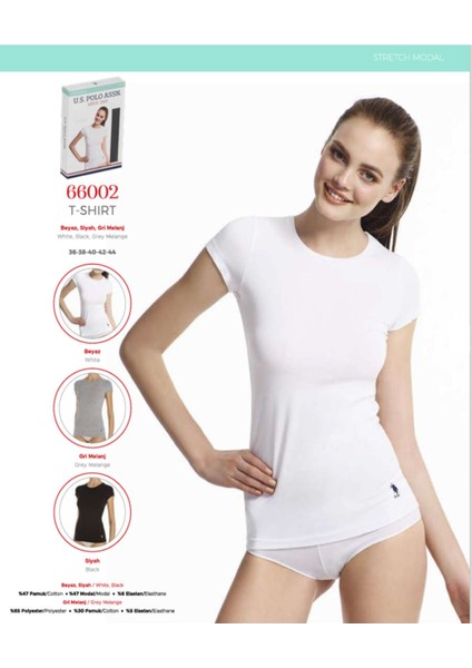 Iç Giyim .us.polo.assn. Düşük Kısa Kol Oval Yaka T-Shırt Modal Atlet