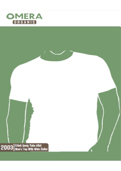 Omera %100 Organik Pamuk Erkek Geniş Oval Yaka Atlet