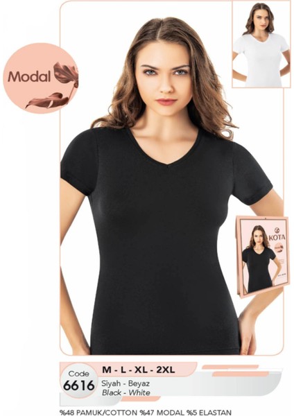 Iç Giyim Kota Modal Kumaş V Yaka Kısa Kol Atlet