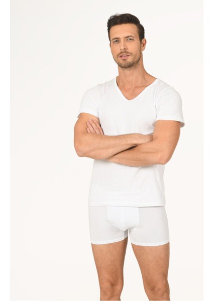 Iç Giyim (3 Adet) Nbb Pamuk Kumaş Klasik V Yaka Fanila Erkek Atlet
