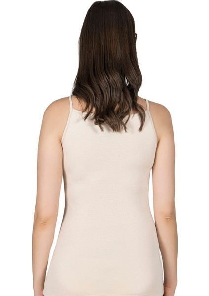 Kadın Pamuklu Modal Esnek Rahat Saten Biyeli Ince Askılı Atlet fiyatları