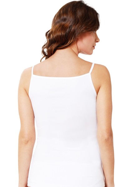 Kadın Pamuklu Modal Esnek Rahat Saten Biyeli Ince Askılı Atlet fiyatları