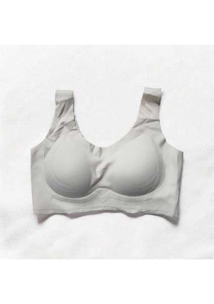 Iç Giyim Ithal Çizgili Süngerli Desteksiz (Yok Gibi) Sütyen (Yıkama Filesi Hediyeli)