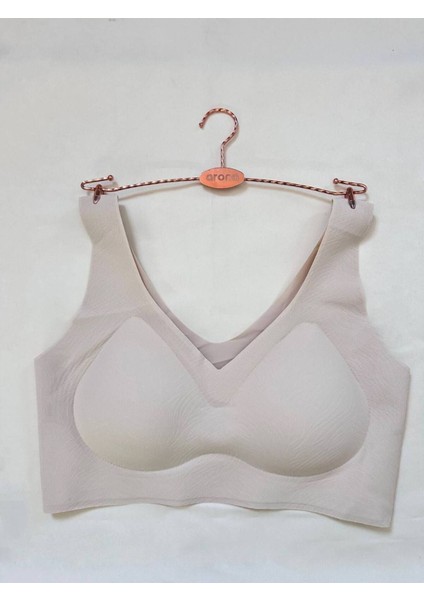 Iç Giyim Ithal Dalga Desenli Süngerli Desteksiz (Yok Gibi) Sütyen (Yıkama Filesi Hediyeli)