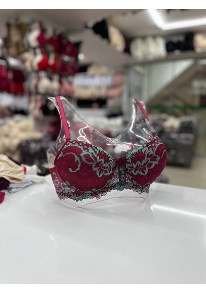 Iç Giyim Ebru Lüx Silikonlu Destekli Balenli Ebruli Desenli Sütyen (Sütyen Yıkama Topu Hediyeli )