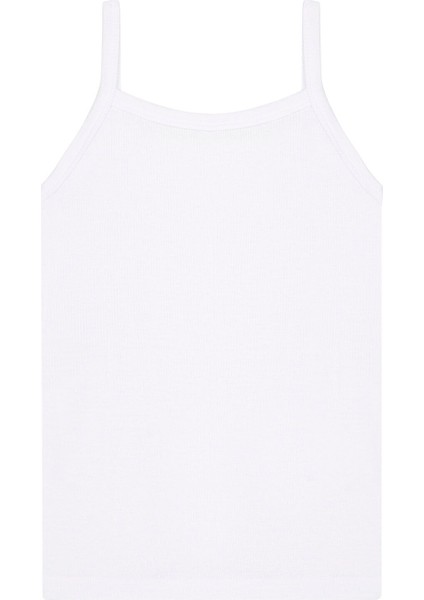 6'li Paket Kız Çocuk Ribana %100 Pamuklu Esnek Rahat Ip Askılı Yakası Brode Papatya Detaylı Atlet modelleri