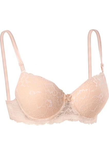 Iç Giyim Ebru Lüx Silikonlu Desteksiz Balenli Dantelli Sütyen (Sütyen Yıkama Topu Hediyeli )