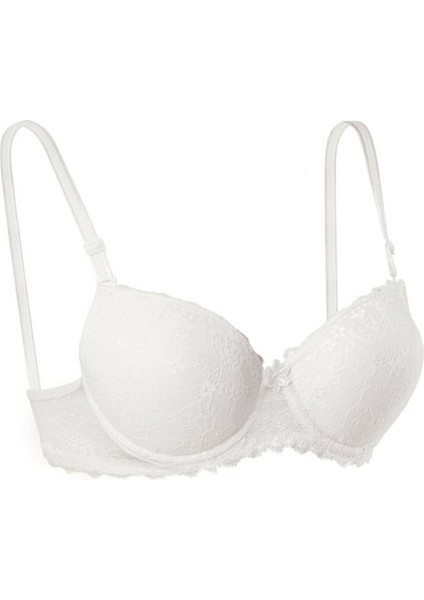 Iç Giyim Ebru Lüx Silikonlu Destekli Balenli Dantelli Sütyen (Sütyen Yıkama Topu Hediyeli )