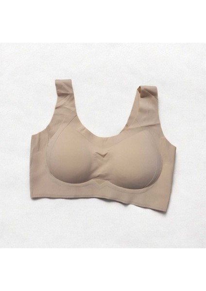 Iç Giyim Ithal Çizgili Süngerli Desteksiz (Yok Gibi) Sütyen (Yıkama Filesi Hediyeli)