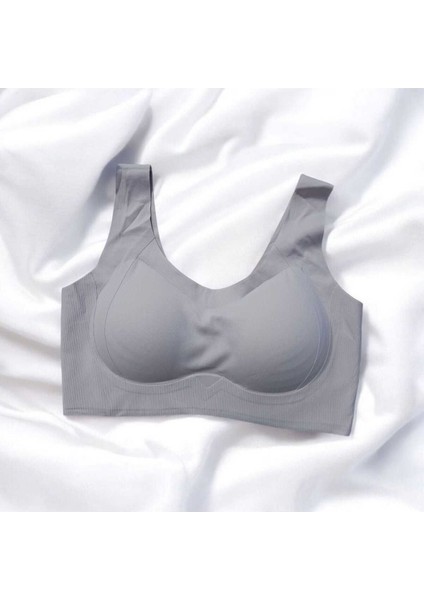 Iç Giyim Ithal Çizgili Süngerli Desteksiz (Yok Gibi) Sütyen (Yıkama Filesi Hediyeli)