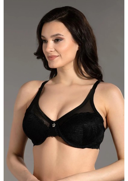 Iç Giyim Newbra Dantel Motif Işlemeli Tül Detaylı Desteksiz C Cup Sütyen modelleri