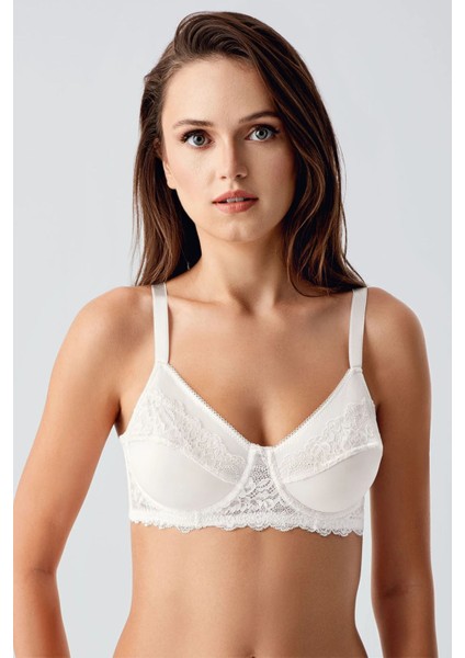 Iç Giyim New Bra Balenli Dantel Işlemeli Toparlayıcı C-D Cup Size Içi Boş Süngerli Sütyen
