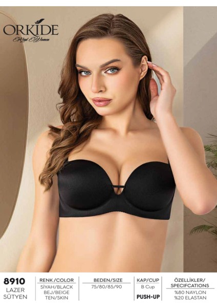 Iç Giyim Orkide Yeni Nesil Lazer Kesim Destekli Straplez Sütyen (Yıkama Topu Hediyeli)