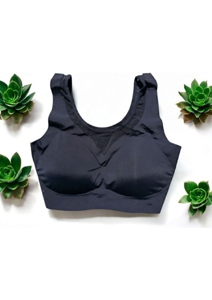 Iç Giyim Ithal Tüllü Süngerli Desteksiz (Yok Gibi) Sütyen (Yıkama Filesi Hediyeli)