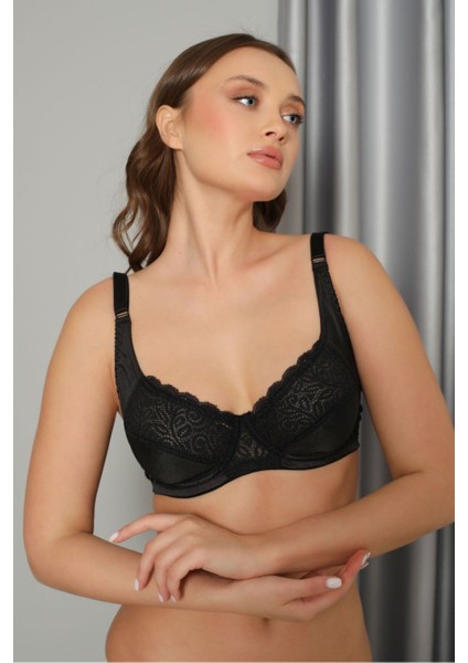 Iç Giyim Nbb Siyah Dantelli Toparlayıcı Sütyen C-D Cup Size