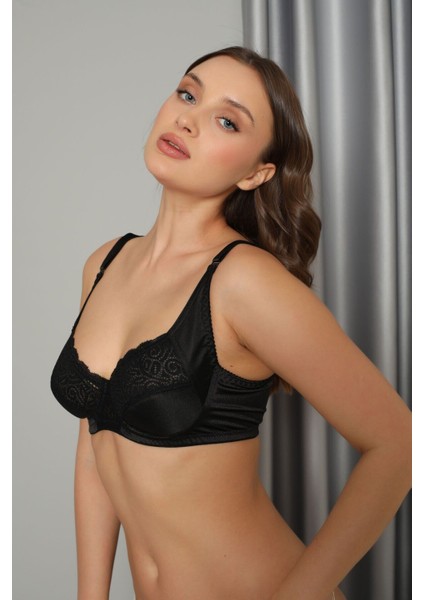 Iç Giyim Nbb Siyah Dantelli Toparlayıcı Sütyen C-D Cup Size fiyatları