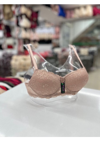 Iç Giyim Ebru Lüx Silikonlu Destekli Balenli Dantelli Sütyen (Sütyen Yıkama Topu Hediyeli )