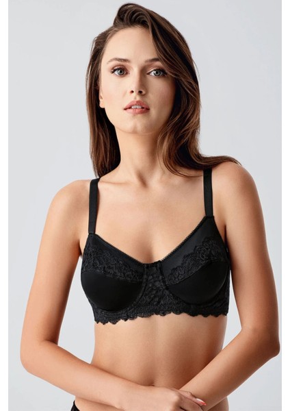 Iç Giyim New Bra Balenli Dantel Işlemeli Toparlayıcı C-D Cup Size Içi Boş Süngerli Sütyen