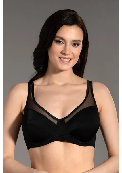 Iç Giyim New Bra Balenli Desteksiz Süngerli Tül Detaylı C-D Cup Size Sütyen