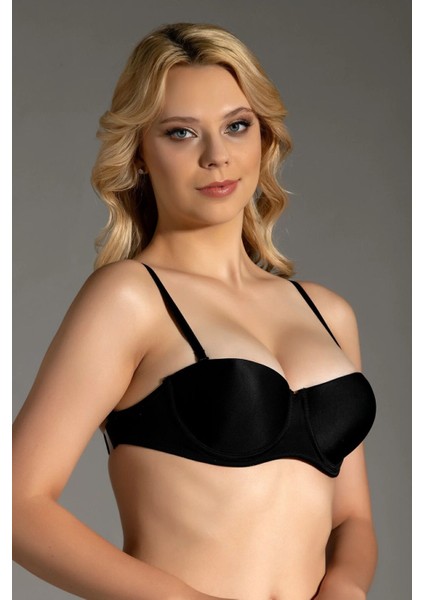 Iç Giyim New Bra Balenli Push Up Destekli Sırtı Şeffaf Straplez Sütyen fiyatları