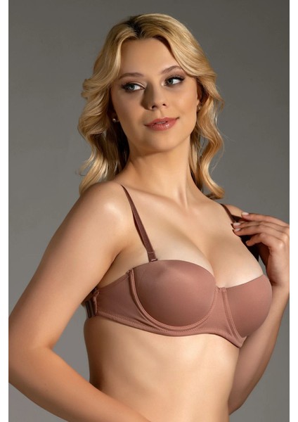 Iç Giyim New Bra Balenli Push Up Destekli Sırtı Şeffaf Straplez Sütyen fiyatları