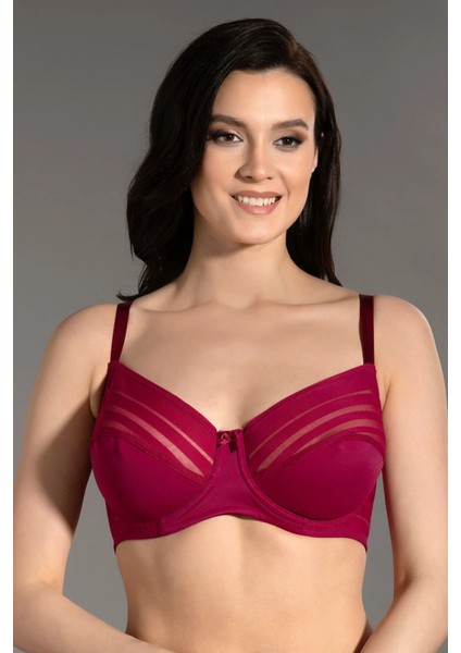 Iç Giyim New Bra Balenli Desteksiz Tül Detaylı C-D Cup Size Toparlayıcı Sütyen