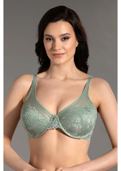 Iç Giyim Newbra Dantel Motif Işlemeli Tül Detaylı Desteksiz C Cup Sütyen