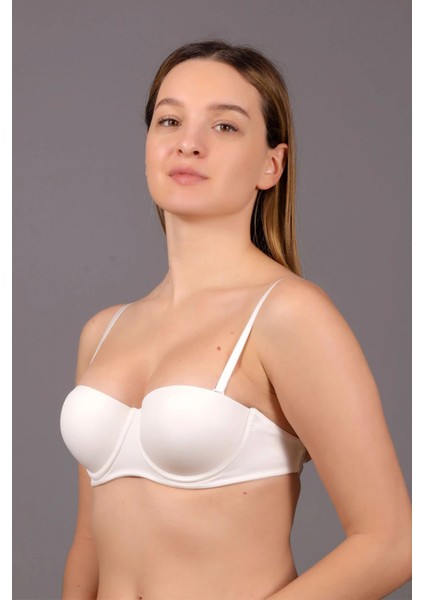 Iç Giyim New Bra Balenli Push Up Destekli Sırtı Şeffaf Straplez Sütyen fiyatları