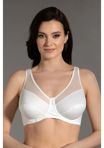 Iç Giyim New Bra Balenli Desteksiz Süngerli Tül Detaylı C-D Cup Size Sütyen