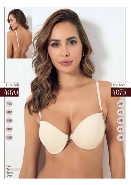 Iç Giyim Godewo Sırtı Şeffaf Çıkarılabilir Askılı Destekli Veya Desteksiz Seçenekli Sütyen