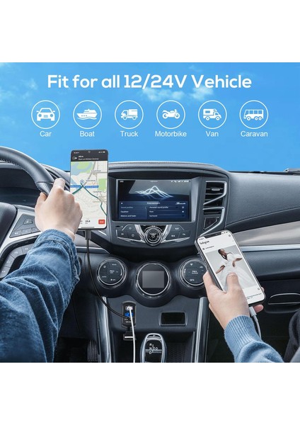 Araç Şarj Soketi, Pd Tip C ve Qc3.0 USB Araç Güç Çıkışı, 12V Araç Deniz Teknesi Için LED Dijital Voltmetre ile fırsatları