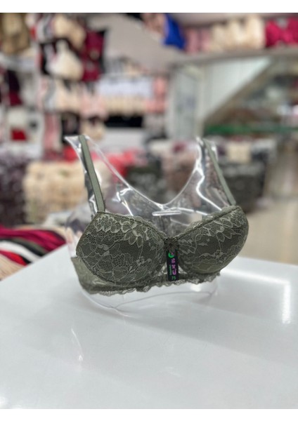 Iç Giyim Ebru Lüx Silikonlu Destekli Balenli Dantelli Sütyen (Sütyen Yıkama Topu Hediyeli )