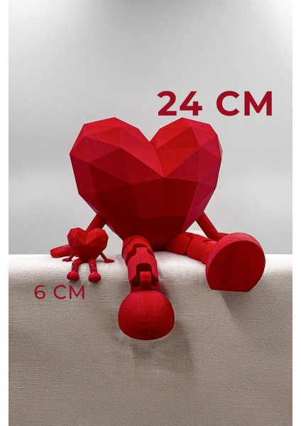 24CM Kırmızı Kalp Biblo modelleri